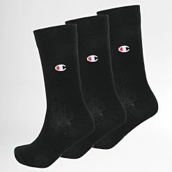 Lot De 3 Paires De Chaussettes Y08ST Noir de Champion