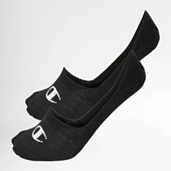 Lot De 2 Paires De Chaussettes Invisibles Y08QK Noir de Champion