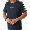 Tee Shirt A Bandes 216562 Bleu Marine de Champion -Champion Soldes champion 275051 216562 BS501 20210722T143913 01