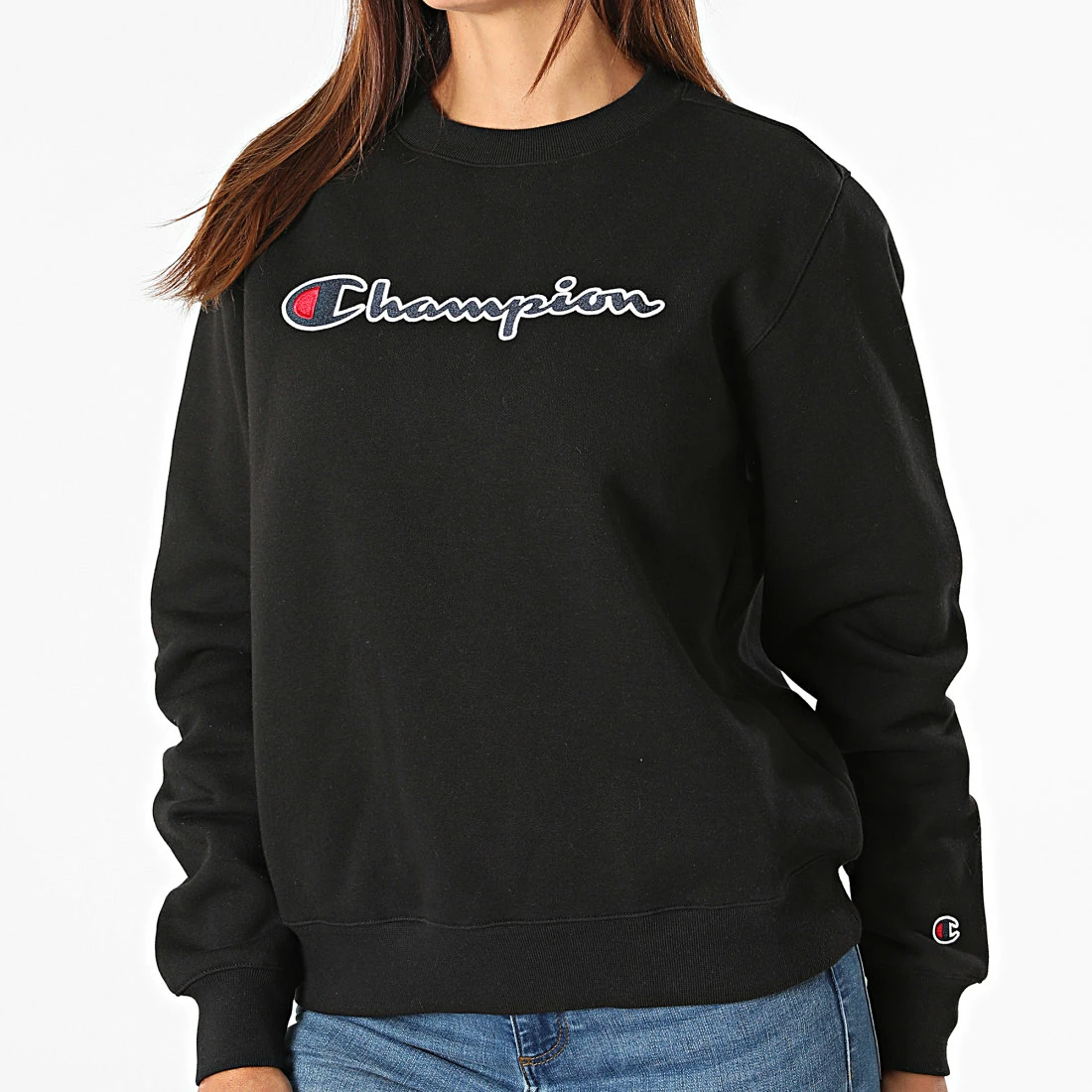 Sweat Crewneck Femme 114462 Noir de Champion 5 Sweat Crewneck Femme 114462 Noir de Champion – Image 3