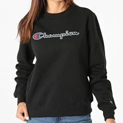 Sweat Crewneck Femme 114462 Noir de Champion