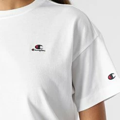 Tee Shirt Femme 114476 Blanc de Champion 7 Tee Shirt Femme 114476 Blanc de Champion -Champion Soldes champion 281645 114476 WW001 20210913T153249 02
