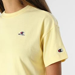 Tee Shirt Femme 114476 Jaune de Champion -Champion Soldes champion 281646 114476 YS105 20210913T161905 02
