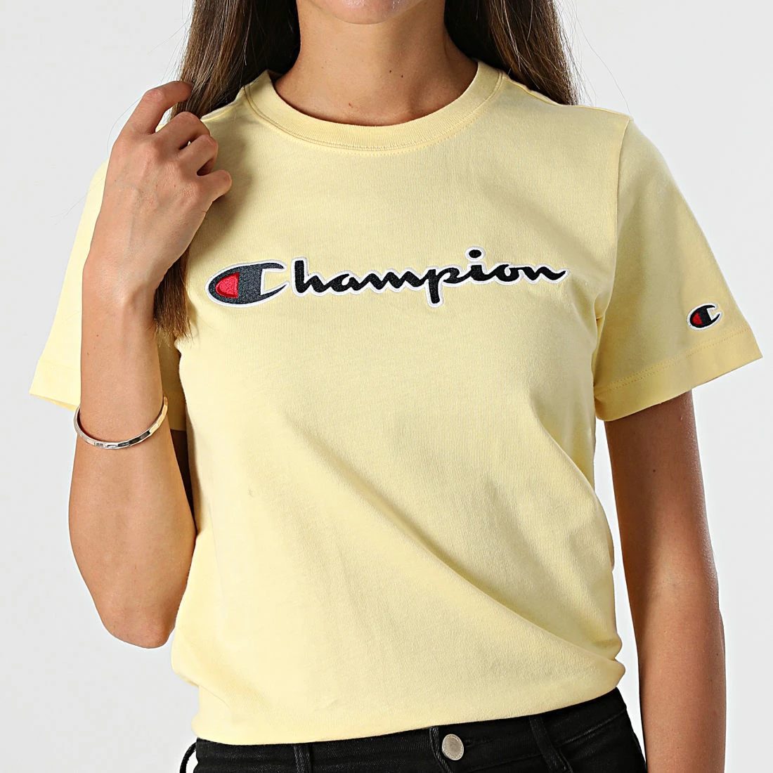 Tee Shirt Femme 114472 Jaune de Champion 3 Tee Shirt Femme 114472 Jaune de Champion