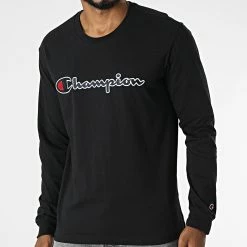 Tee Shirt Manches Longues 216474 Noir de Champion