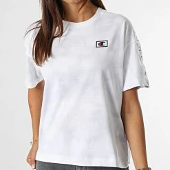 Tee Shirt Femme A Bandes 114761 Blanc de Champion 8 Tee Shirt Femme A Bandes 114761 Blanc de Champion -Champion Soldes champion 284242 114761 WL001 20210917T162049 03