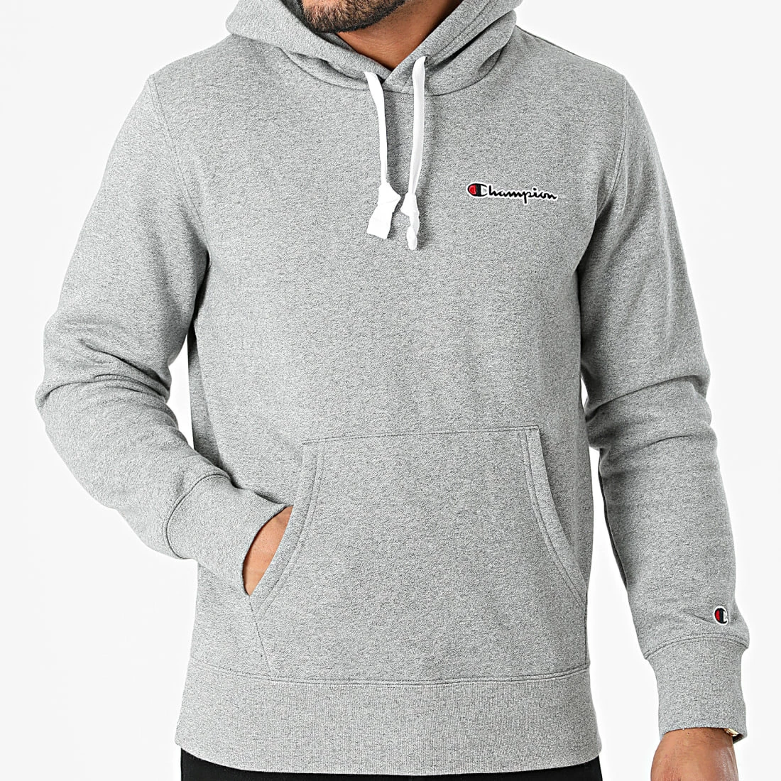 Sweat Capuche 216475 Gris Chiné de Champion 5 Sweat Capuche 216475 Gris Chiné de Champion – Image 3