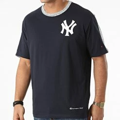 Tee Shirt New York Yankees 217005 Bleu Marine de Champion