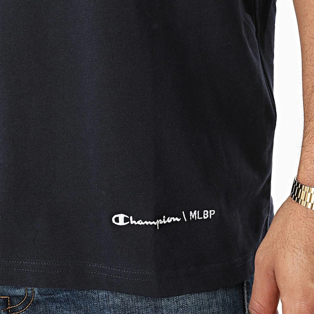 Tee Shirt New York Yankees 217005 Bleu Marine de Champion 3 Tee Shirt New York Yankees 217005 Bleu Marine de Champion – Image 2