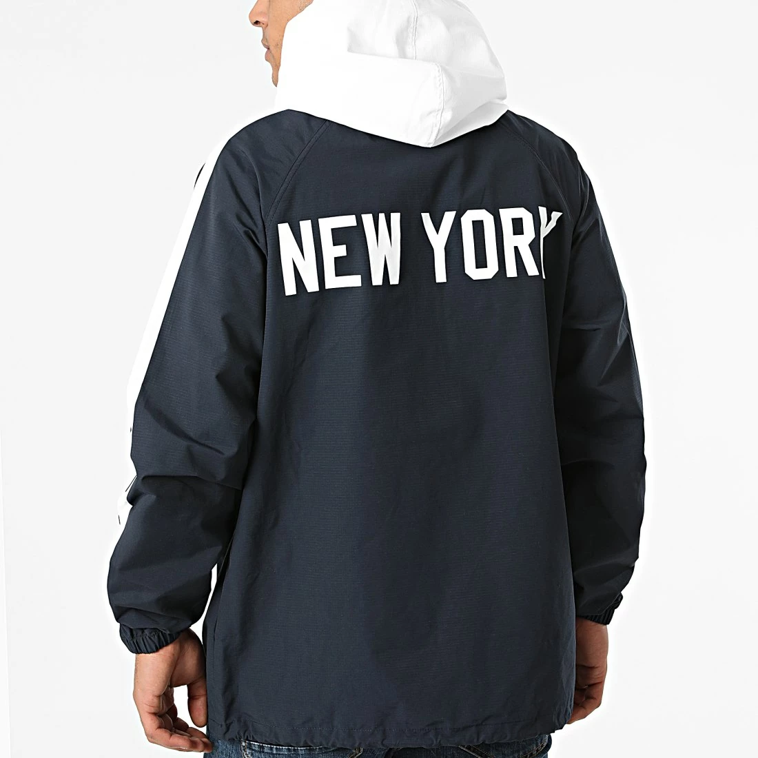 Coupe-Vent New York Yankees 217008 Bleu Marine Blanc de Champion 5 Coupe-Vent New York Yankees 217008 Bleu Marine Blanc de Champion – Image 4