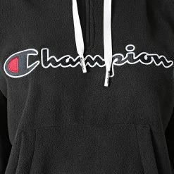 Sweat Capuche Polaire Femme 114763 Noir de Champion -Champion Soldes champion 290002 114763 KK001 20211103T161244 02