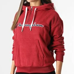 Sweat Capuche Polaire Femme 114763 Bordeaux de Champion -Champion Soldes champion 290011 114763 RS506 20211112T152045 03
