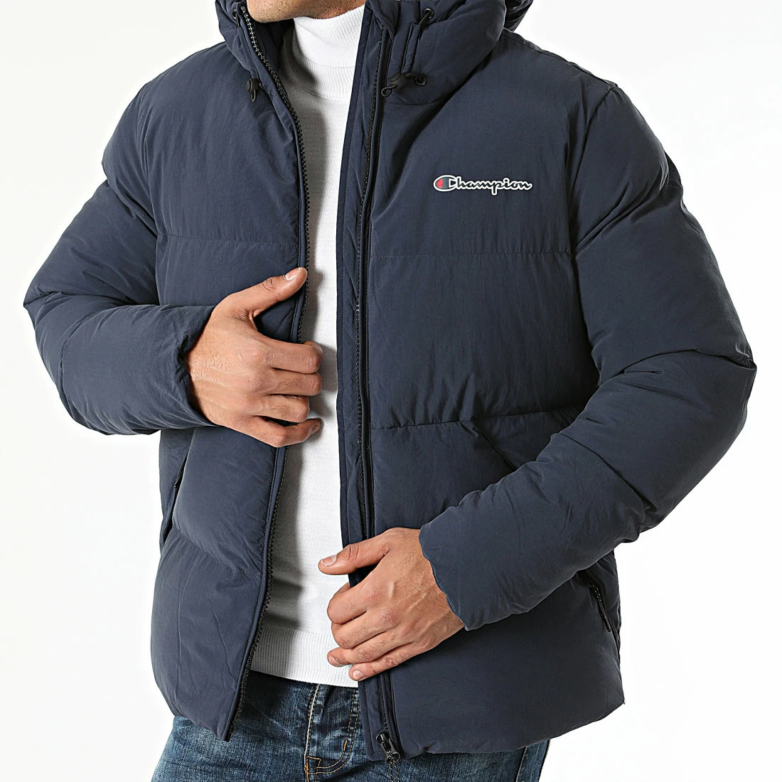 Veste Zippée Capuche 216731 Bleu Marine de Champion 3 Veste Zippée Capuche 216731 Bleu Marine de Champion