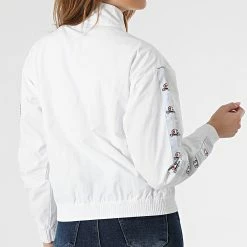 Veste Zippée Femme A Bandes 114562 Blanc de Champion -Champion Soldes champion 290168 114562 WW001 20211103T161146 04