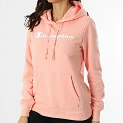 Sweat Capuche Femme 114858 Saumon de Champion 8 Sweat Capuche Femme 114858 Saumon de Champion -Champion Soldes champion 297527 114858 PS012 20220114T151542 03