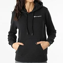 Sweat Capuche Femme 114859 Noir de Champion -Champion Soldes champion 297533 114859 KK001 20220114T145804 03