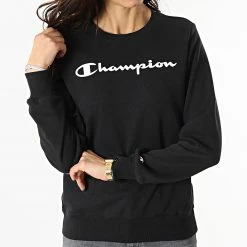 Sweat Crewneck Femme 114864 Noir de Champion -Champion Soldes champion 297540 114864 KK001 20220114T150007 03