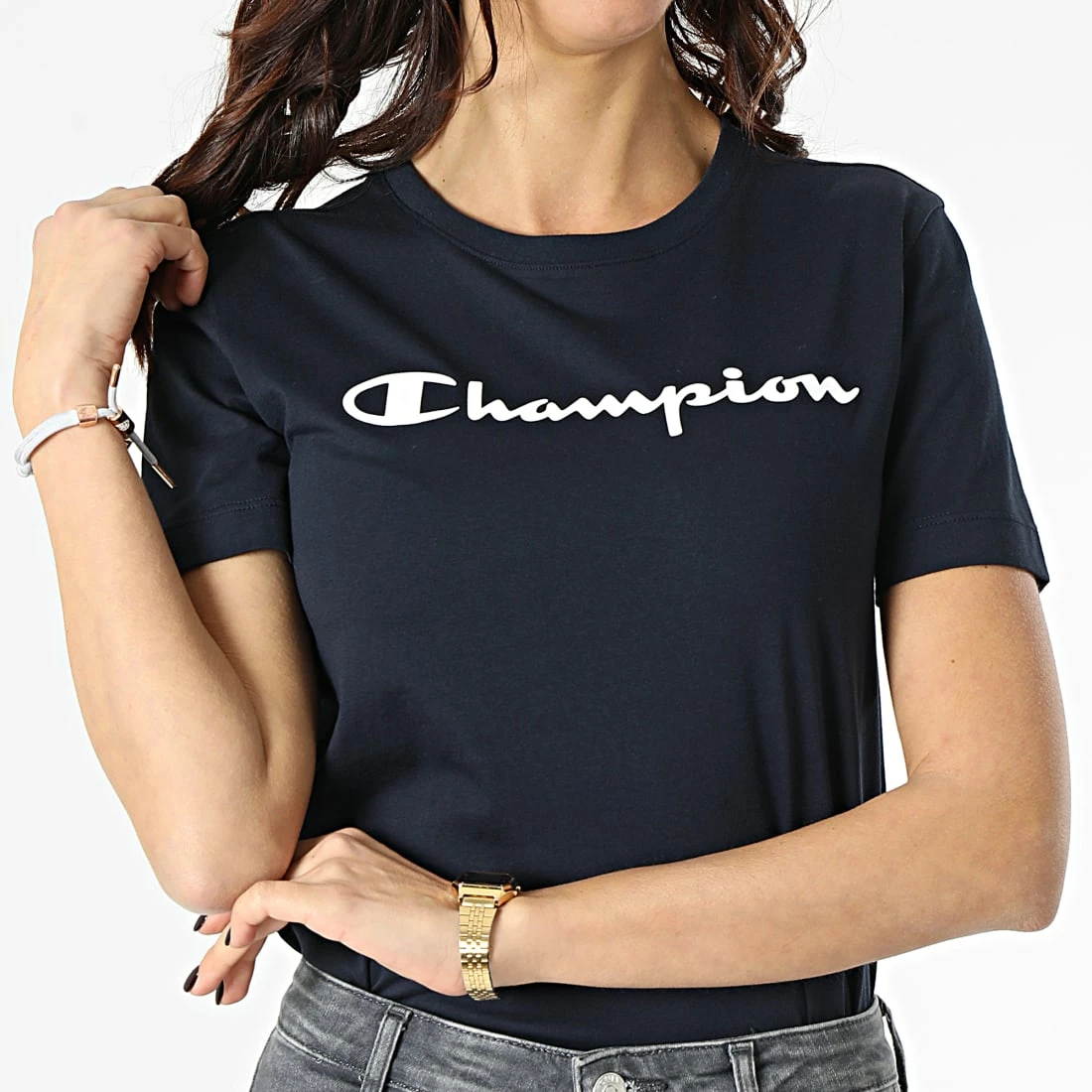Tee Shirt Femme 114911 Bleu Marine de Champion 5 Tee Shirt Femme 114911 Bleu Marine de Champion – Image 3