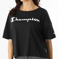 Tee Shirt Femme Crop 114914 Noir de Champion