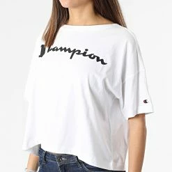 Tee Shirt Femme Crop 114914 Blanc de Champion