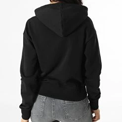 Sweat Capuche Femme 114982 Noir de Champion -Champion Soldes champion 297579 114982 KK001 20220114T150054 04