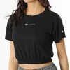 Tee Shirt Femme Crop 115211 Noir de Champion 1 Tee Shirt Femme Crop 115211 Noir de Champion -Champion Soldes champion 297585 115211 KK001 20220114T145738 01