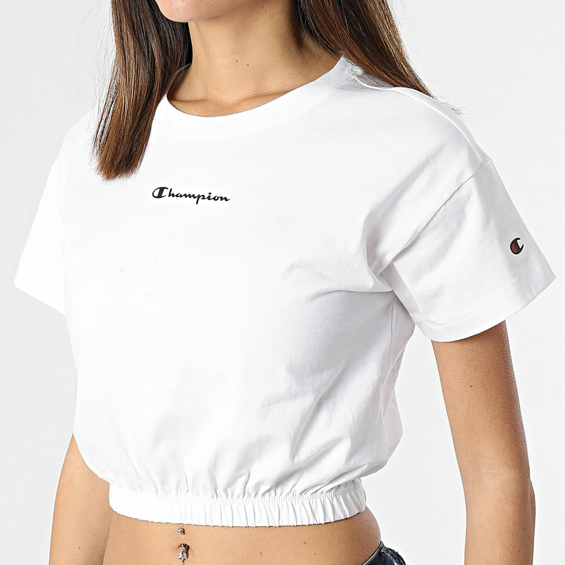 Tee Shirt Femme Crop 115211 Blanc de Champion 3 Tee Shirt Femme Crop 115211 Blanc de Champion