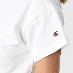 Tee Shirt Femme Crop 115211 Blanc de Champion 7 Tee Shirt Femme Crop 115211 Blanc de Champion -Champion Soldes champion 297587 115211 WW001 20220111T160124 02