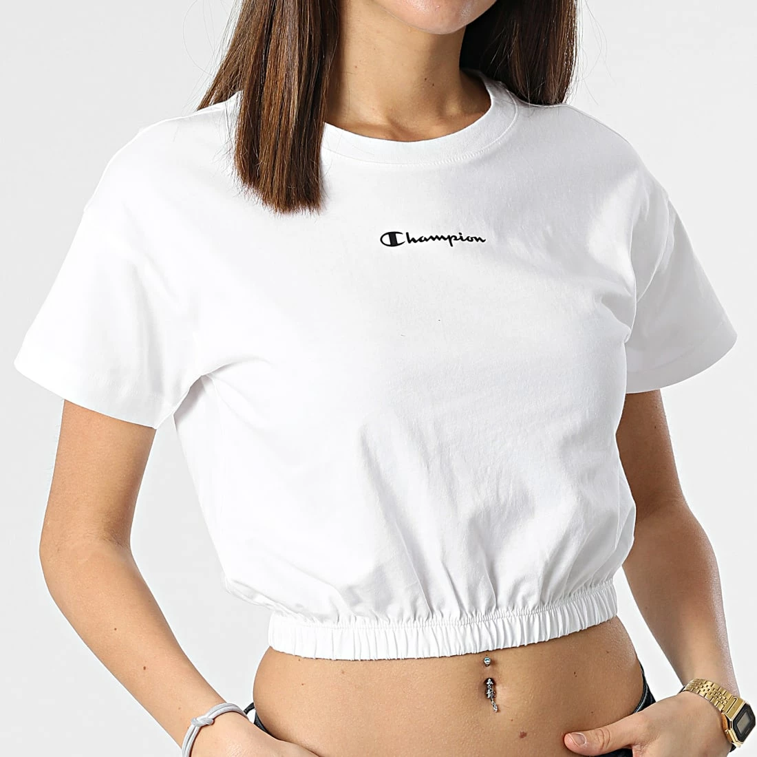Tee Shirt Femme Crop 115211 Blanc de Champion 5 Tee Shirt Femme Crop 115211 Blanc de Champion – Image 3