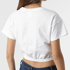 Tee Shirt Femme Crop 115211 Blanc de Champion 9 Tee Shirt Femme Crop 115211 Blanc de Champion -Champion Soldes champion 297587 115211 WW001 20220111T160127 04