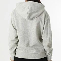 Sweat Capuche Femme 114919 Gris Chiné de Champion -Champion Soldes champion 297588 114919 EM028 20220114T152816 04