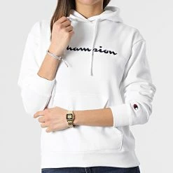Sweat Capuche Femme 114919 Blanc de Champion