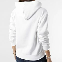 Sweat Capuche Femme 114919 Blanc de Champion -Champion Soldes champion 297589 114919 WW001 20220111T155942 04
