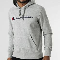 Sweat Capuche 217060 Gris Chiné de Champion