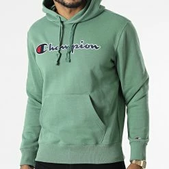 Sweat Capuche 217060 Vert de Champion