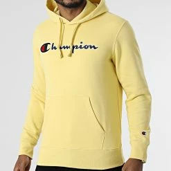 Sweat Capuche 217060 Jaune de Champion
