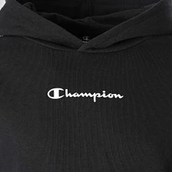 Sweat Capuche Enfant A Bandes 305916 Noir de Champion -Champion Soldes champion 297617 305916 KK001 20220114T162458 02