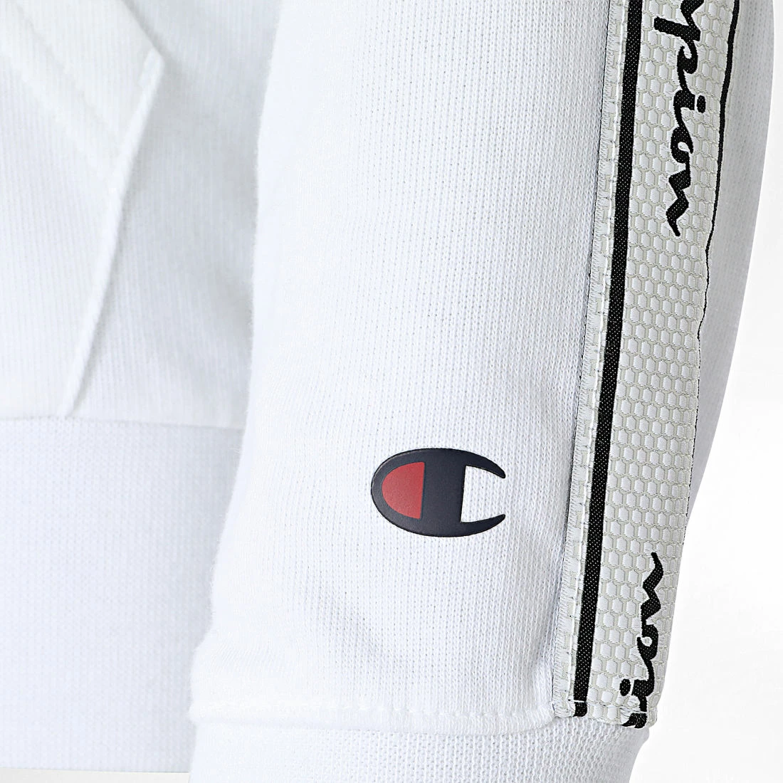 Sweat Capuche Enfant A Bandes 305916 Blanc de Champion 4 Sweat Capuche Enfant A Bandes 305916 Blanc de Champion – Image 2