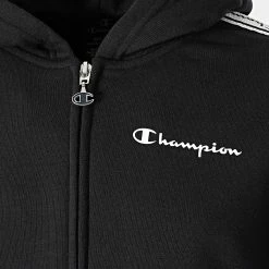 Sweat Zippé Capuche Enfant A Bandes 305917 Noir de Champion 5 Sweat Zippé Capuche Enfant A Bandes 305917 Noir de Champion -Champion Soldes champion 297620 305917 KK001 20220114T162351 02