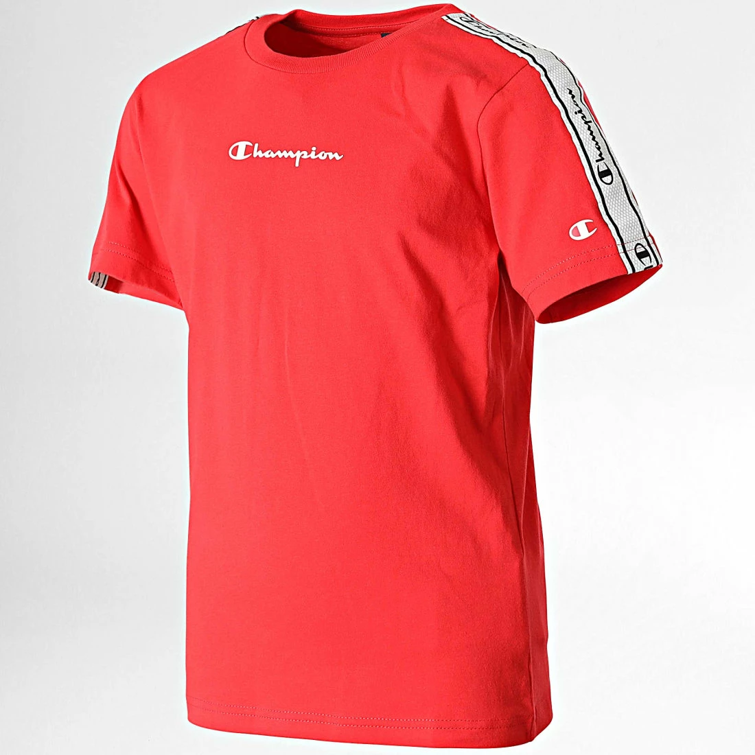 Tee Shirt Enfant A Bandes 305921 Rouge de Champion 3 Tee Shirt Enfant A Bandes 305921 Rouge de Champion