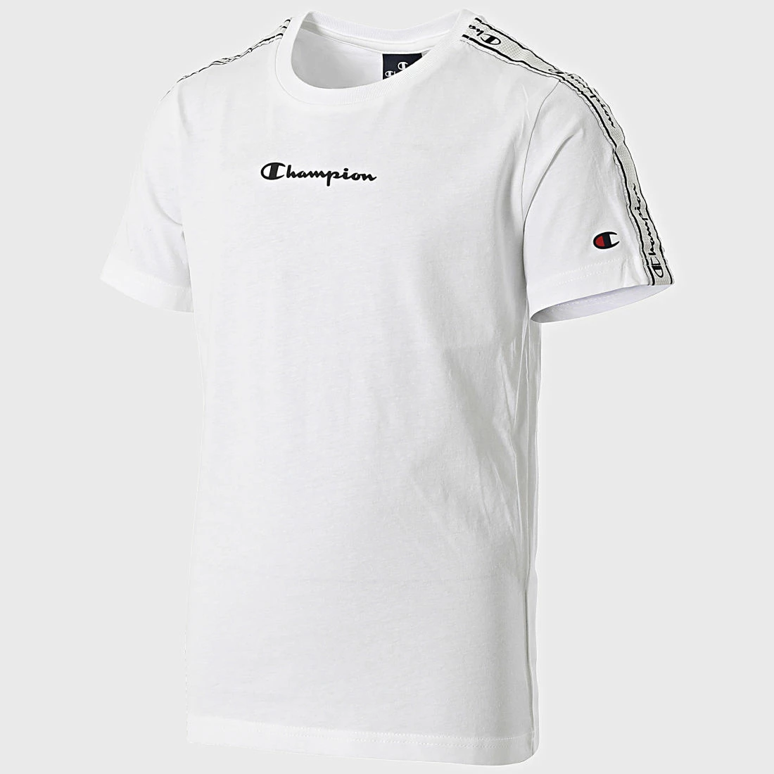 Tee Shirt Enfant A Bandes 305921 Blanc de Champion 3 Tee Shirt Enfant A Bandes 305921 Blanc de Champion