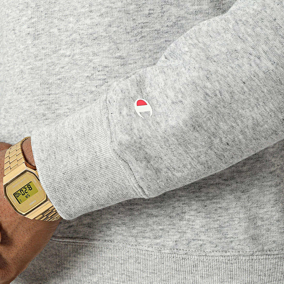 Sweat Crewneck 217143 Gris Chiné de Champion 4 Sweat Crewneck 217143 Gris Chiné de Champion – Image 2