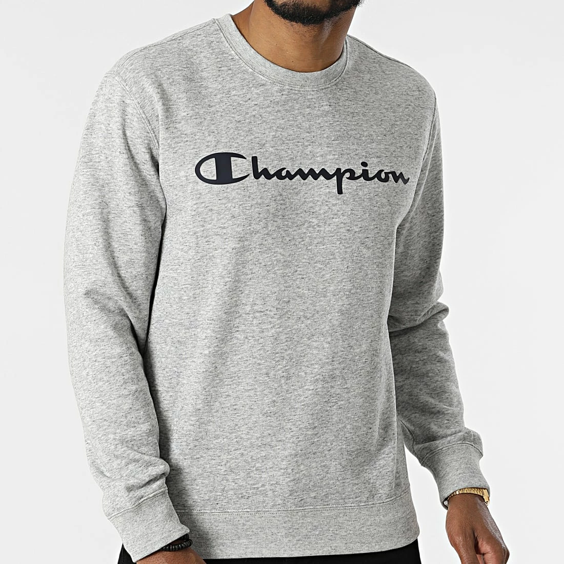 Sweat Crewneck 217143 Gris Chiné de Champion 5 Sweat Crewneck 217143 Gris Chiné de Champion – Image 3