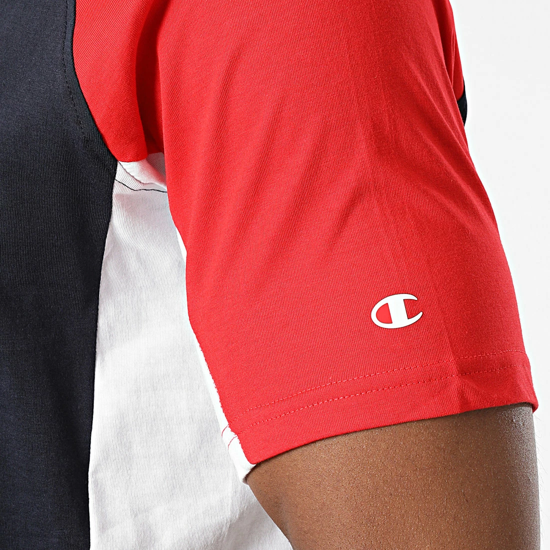 Tee Shirt Raglan 217152 Bleu Marine Rouge de Champion 4 Tee Shirt Raglan 217152 Bleu Marine Rouge de Champion – Image 2