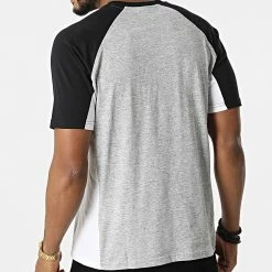 Tee Shirt Raglan 217152 Gris Chiné Noir de Champion -Champion Soldes champion 298900 217152 EM021 20220124T150551 04