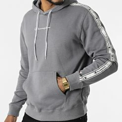 Sweat Capuche A Bandes 217184 Gris de Champion -Champion Soldes champion 298907 217184 ES007 20220124T150656 03