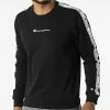 Sweat Crewneck A Bandes 217186 Noir de Champion