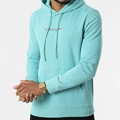 Sweat Capuche 217215 Turquoise de Champion -Champion Soldes champion 298926 217215 BS148 20220124T143913 03