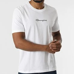 Tee Shirt 217219 Blanc de Champion 8 Tee Shirt 217219 Blanc de Champion -Champion Soldes champion 298938 217219 WW001 20220124T155545 03