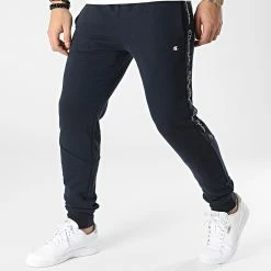 Pantalon Jogging A Bandes 217427 Bleu Marine de Champion